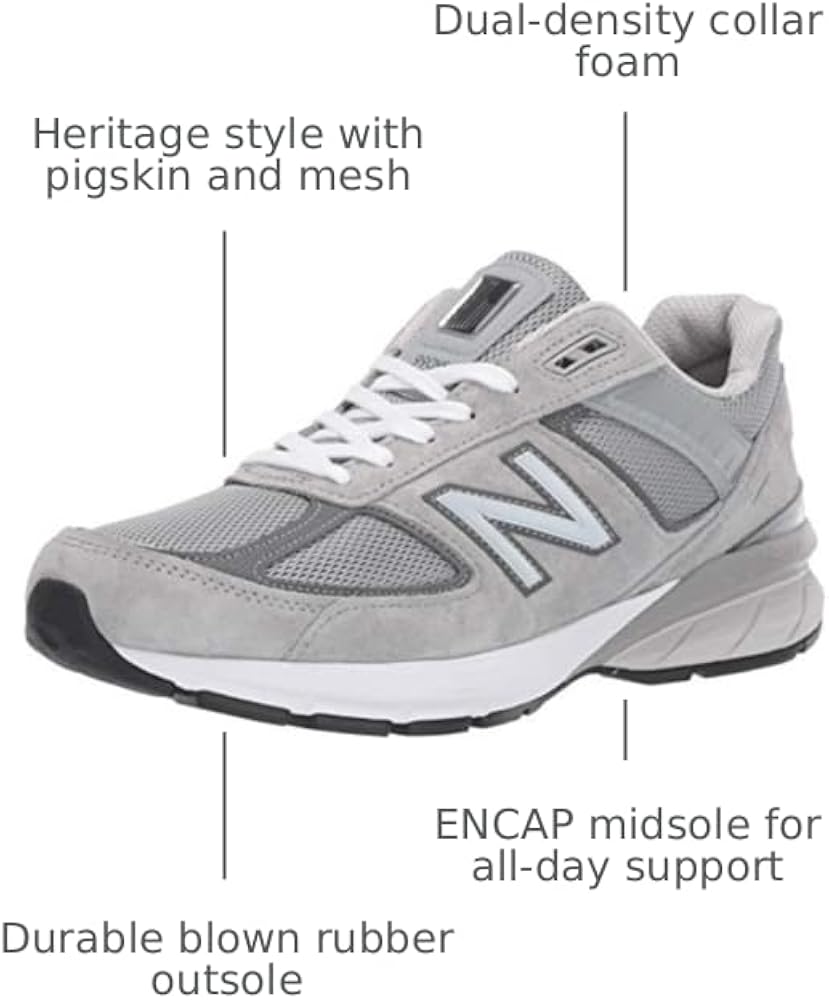 newbalance スニーカー　990V5 Amazon.com | New Balance Men's Made in US 990 V5 Sneaker, Grey
